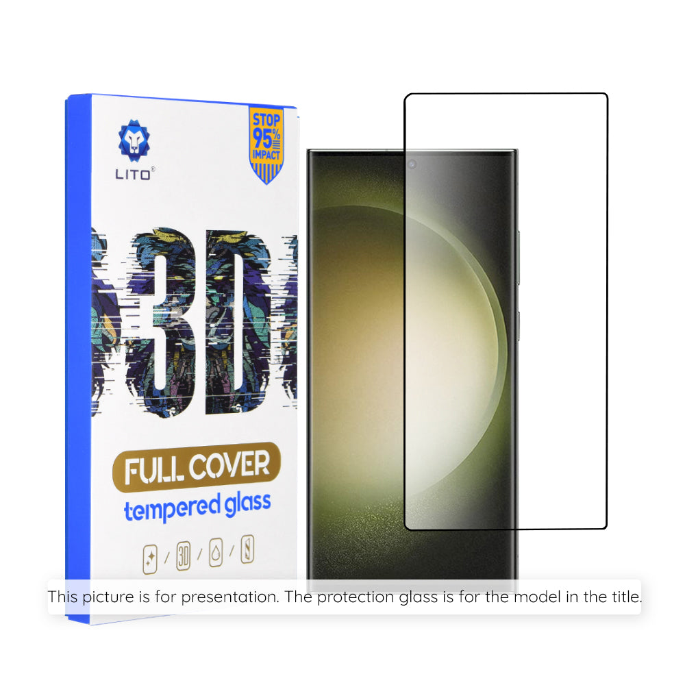 Lito Screen Protector for Samsung Galaxy S25 S931 / S24 S921, Tempered Glass, Full Glue, 3D, Black