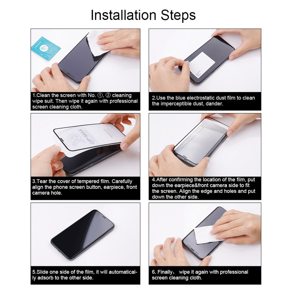 Nillkin CP+ Pro Screen Protector Film for Samsung Galaxy A56 A566 / A36 A366, Tempered Glass, Full Glue, Black