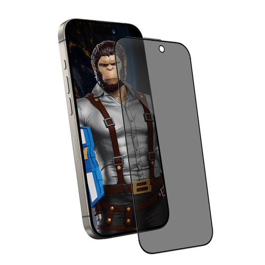 Blueo Anti-Peep Privacy Screen Protector for Apple iPhone 12 Pro Max, Tempered Glass, Full Glue