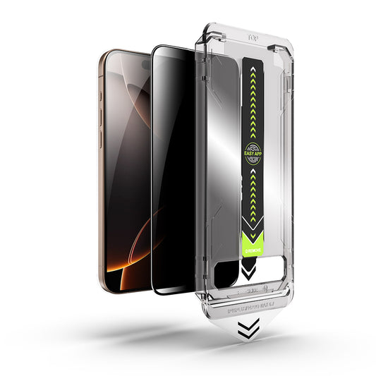 Privacy Screen Protector Techsuit TitanGlass for Apple iPhone 15 Pro Max, Tempered Glass, Full Glue