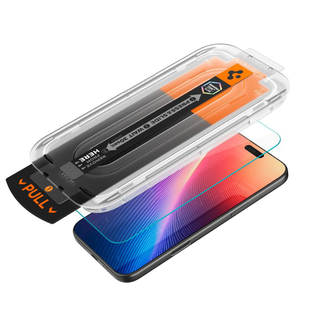 Spigen GlastR EZ FIT Pro Screen Protector for Apple iPhone 17 Air, Tempered Glass, Full Glue AGL09870