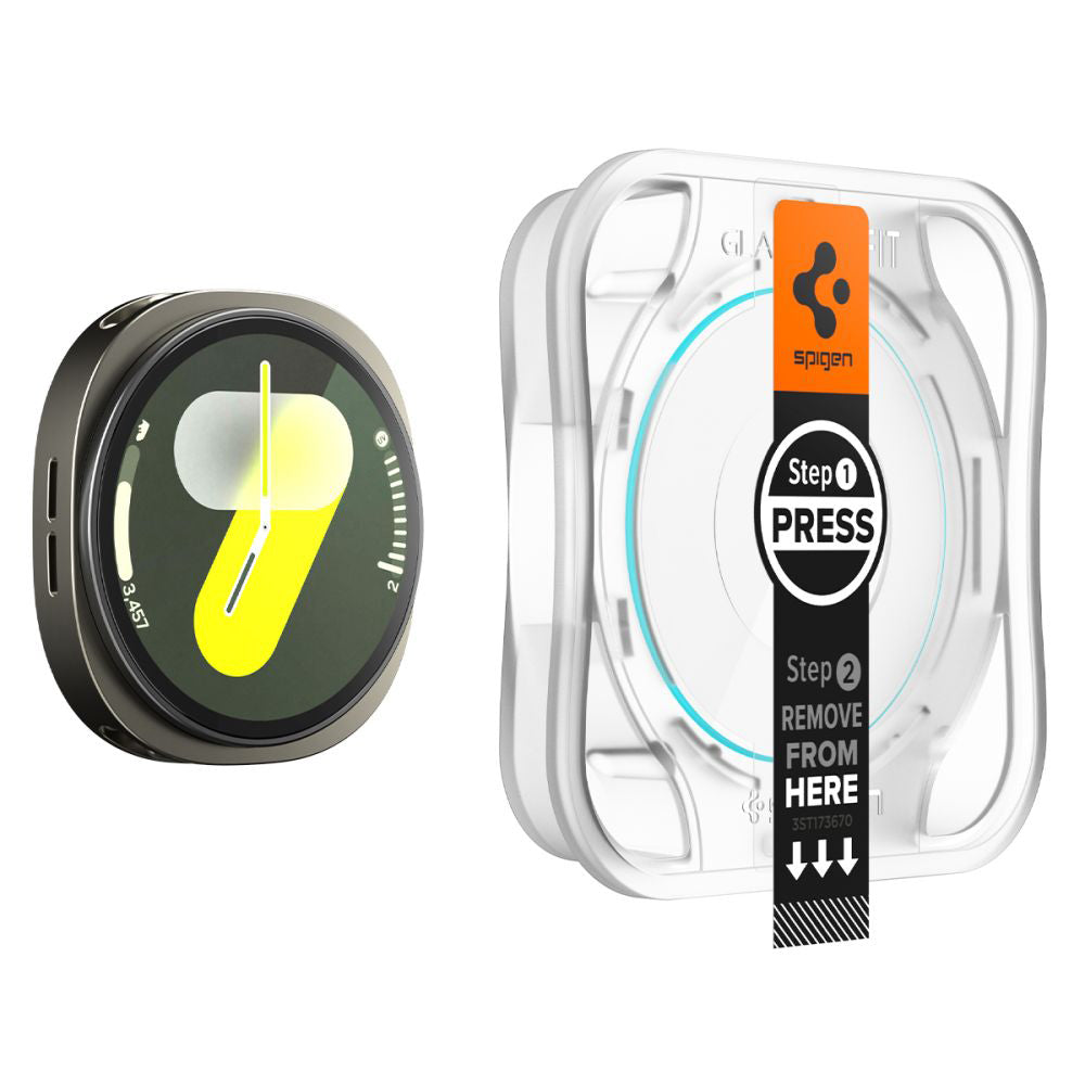 Spigen GlastR EZ FIT Protection Film for Samsung Galaxy Watch8 40mm, Set of 2 pieces, Tempered Glass AGL09876