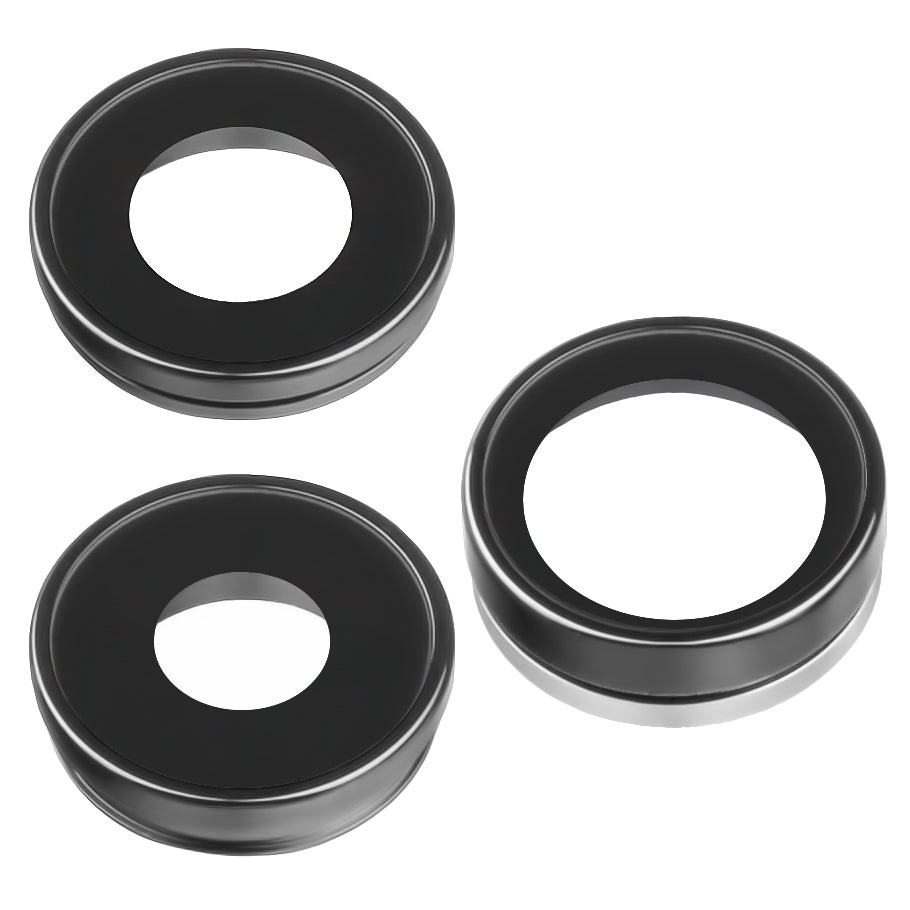 Rear Camera Glass Apple iPhone 13 Pro Max / 13 Pro, Wide + UltraWide + Telephoto, with Frame (Internal), Black