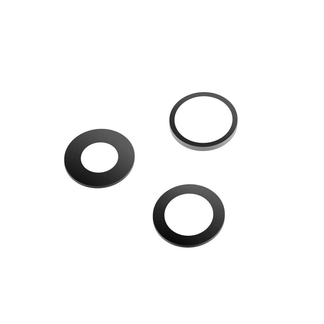 Apple iPhone 14 Pro Max / 14 Pro Rear Camera Glass, Wide + UltraWide + Telephoto, Black