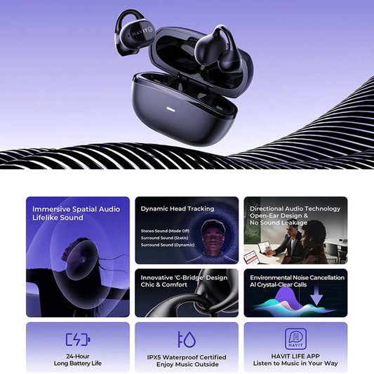 HAVIT OWS916 Bluetooth Handsfree, TWS, Grey