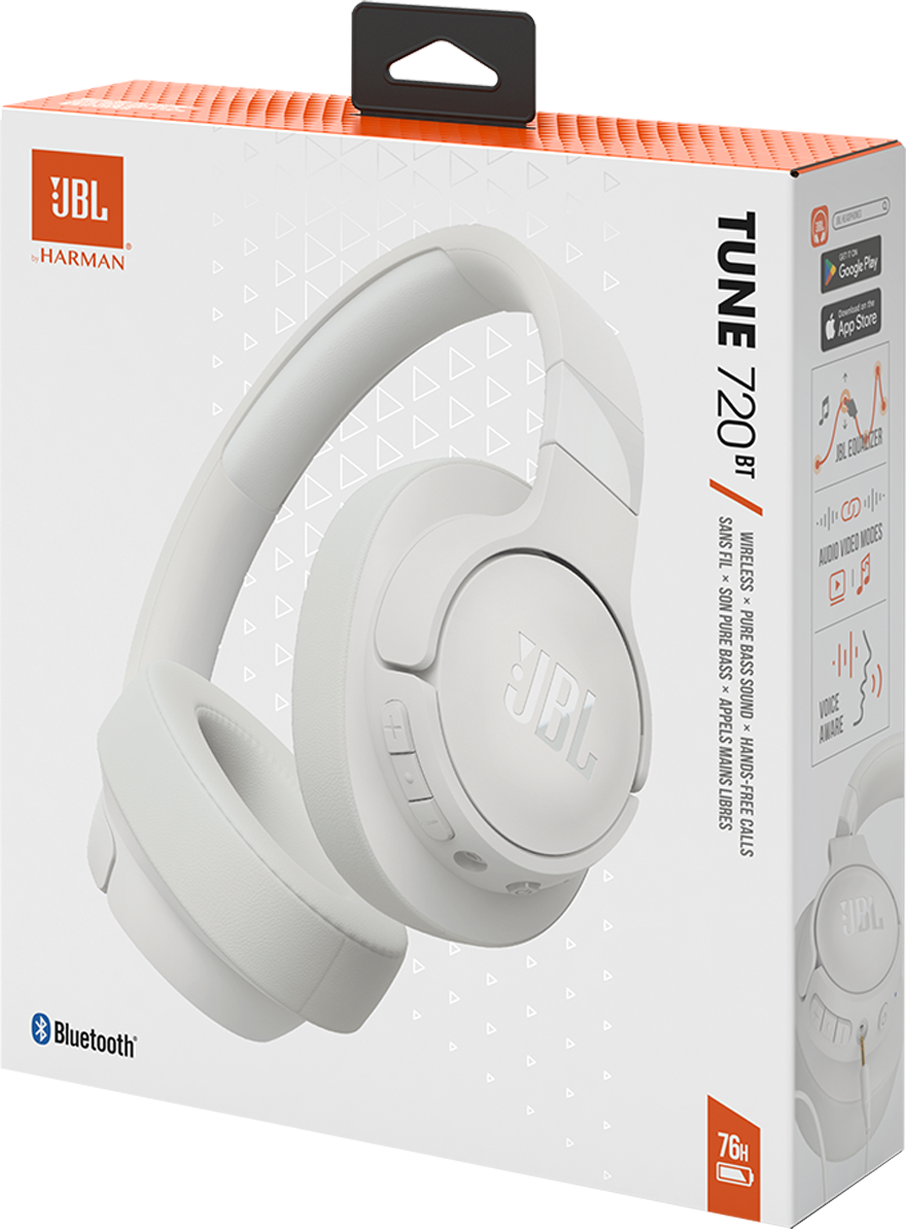 JBL Tune 720BT White Bluetooth Handsfree, MultiPoint, A2DP, JBLT720BTWHT