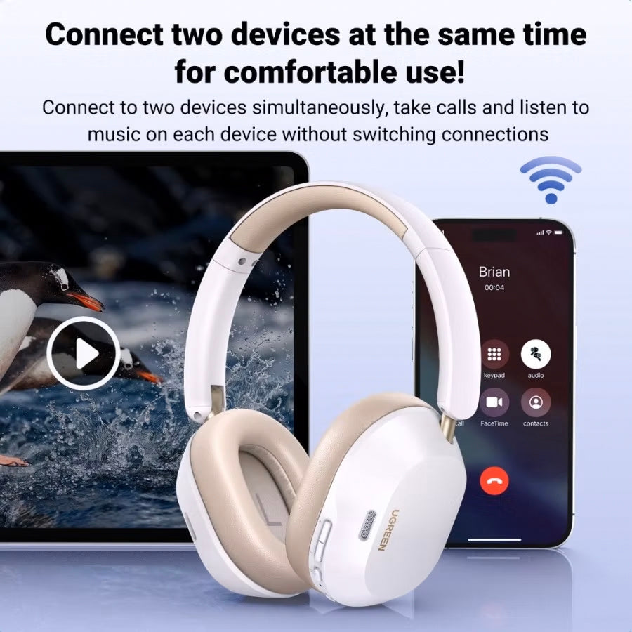 UGREEN HiTune Max5C HP203 Bluetooth Handsfree, A2DP, ANC, White