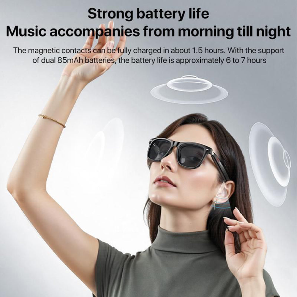 Handsfree Bluetooth Yesido IO35, Unisex Sunglasses Type, A2DP, Black