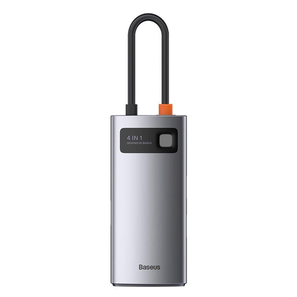 USB-C Hub Baseus Metal Gleam, 2 x USB-A - 1 x USB-C - 1 x HDMI, Grey CAHUB-CY0G