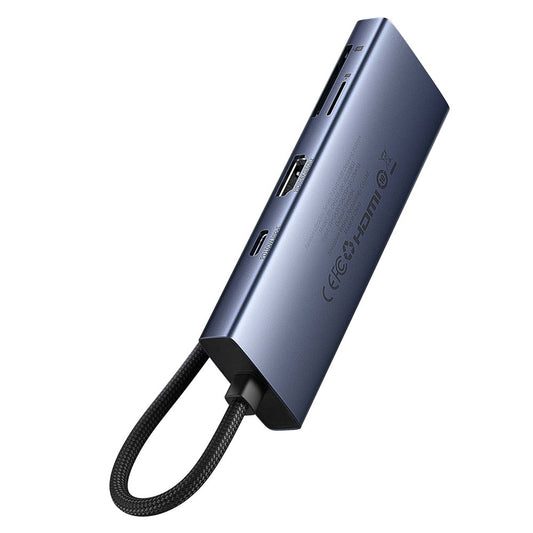 Baseus UltraJoy USB-C Hub, 3 x USB-A 3.0 - 1 x USB-C - 1 x HDMI - 1 x SD - 1 x microSD, Gray B00052803811-00