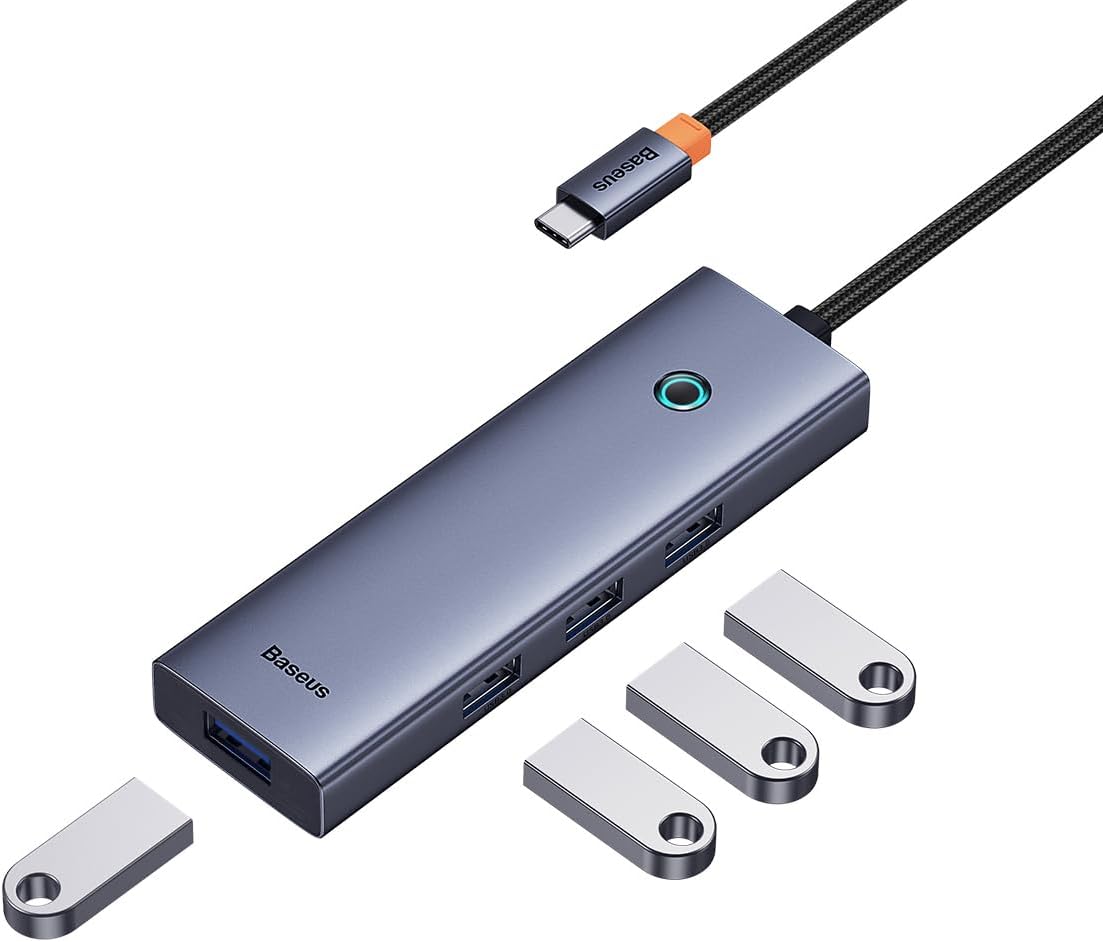 Hub USB-C Baseus UltraJoy, 4 x USB-A 3.0, Gray B0005280A813-03