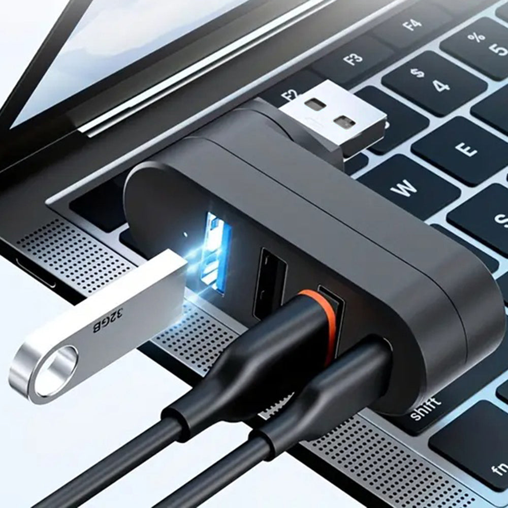 Techsuit H17 SplitterNode USB Hub, 4in1, Black