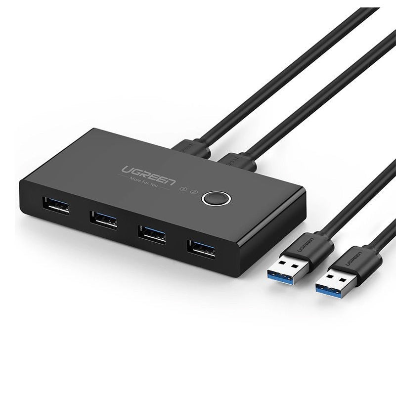 UGREEN US216 Two Sharing Switch Box USB, 4 x USB-A 3.0, Black