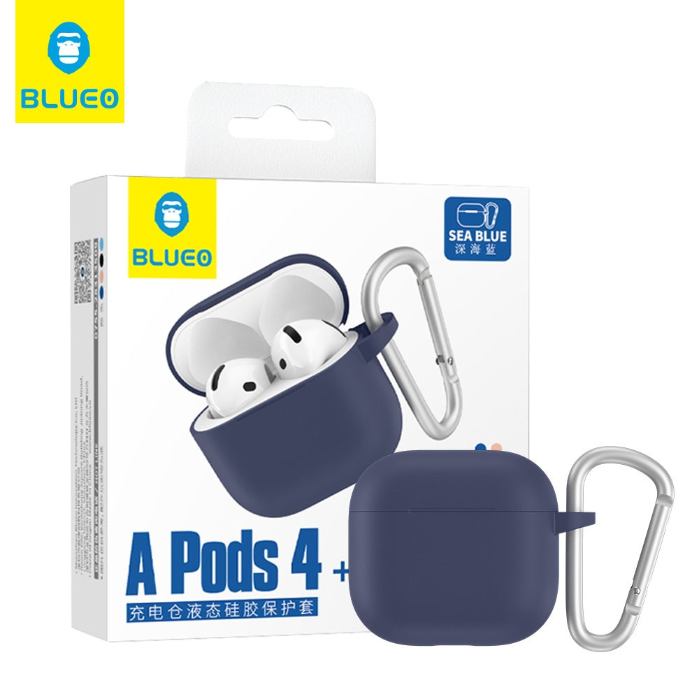 Blueo Liquid Case for Apple AirPods 4 / AirPods 5, Navy Blue
