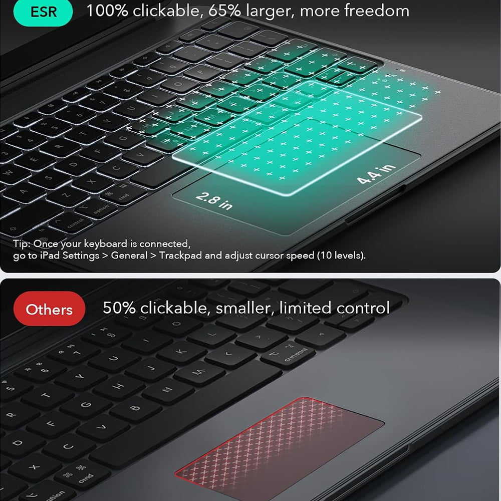 Keyboard Case for Apple iPad Air 13 (2025) / Air 13 (2024), ESR, Shift, Gray
