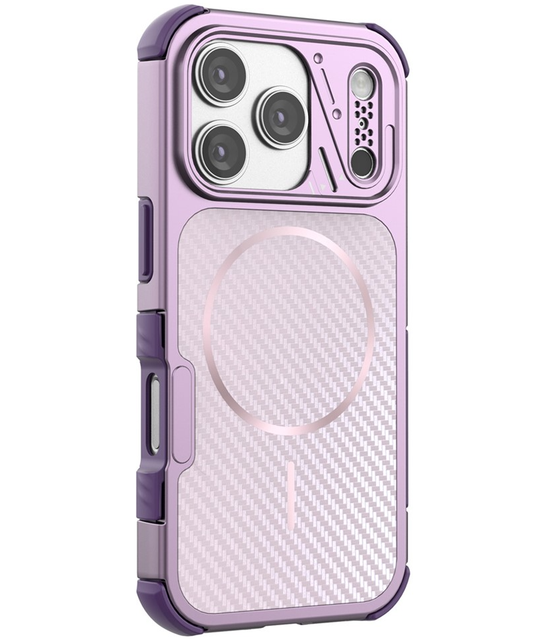 MagSafe Case for Apple iPhone 18 Pro / 17 Pro, OEM, Carbon and Corner Protection, Purple