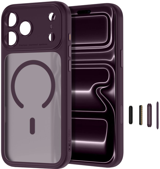 MagSafe Case for Apple iPhone 18 Pro / 17 Pro, Tech-Protect, MagPeak CC, Matte Burgundy