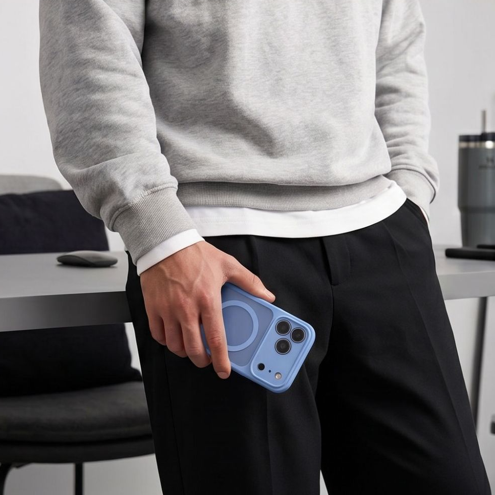 MagSafe Case for Apple iPhone 18 Pro / 17 Pro, Tech-Protect, BasicMag, Matte Blue