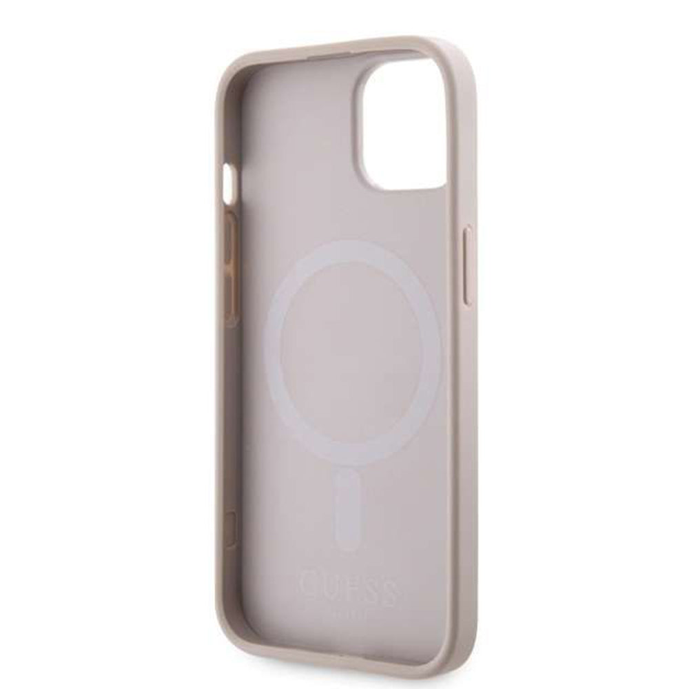 MagSafe Case for Apple iPhone 14, Guess, GCube Stripes, Pink