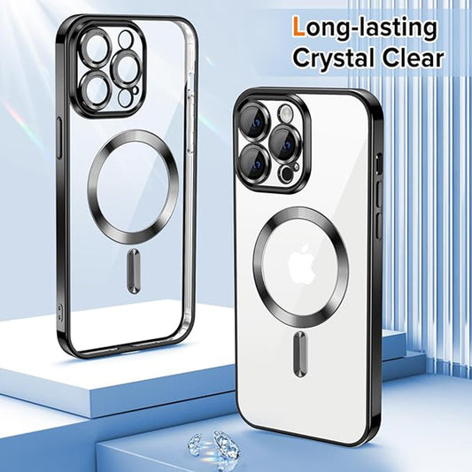 MagSafe Case for Apple iPhone 14 Pro Max, Techsuit, Luxury Crystal, Black