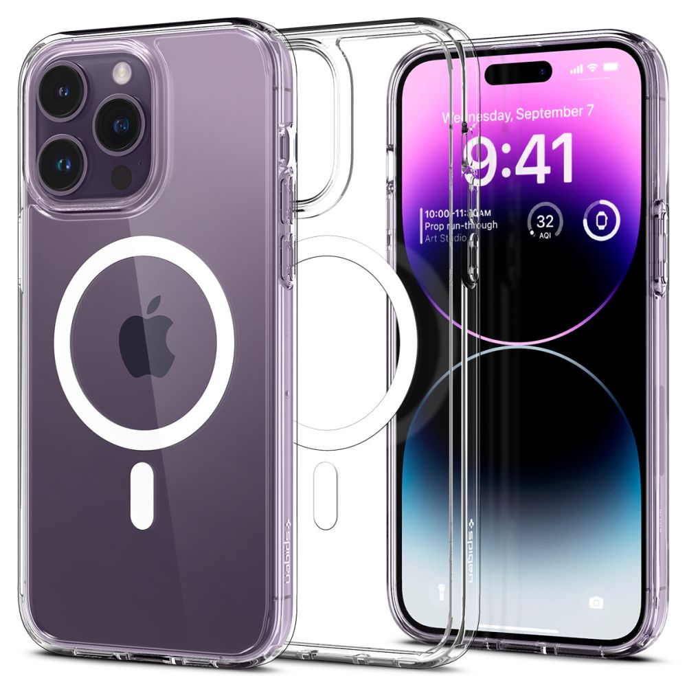 MagSafe Case for Apple iPhone 14 Pro, Spigen, Ultra Hybrid, White