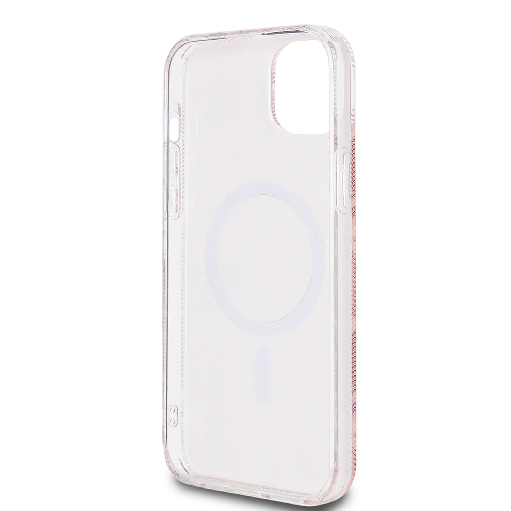 MagSafe Case for Apple iPhone 15 Plus, Guess, IML Gcube, Pink