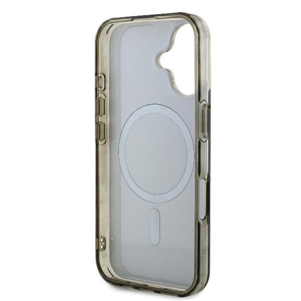 MagSafe Case for Apple iPhone 16 Plus, Guess, IML 4G Background, Brown