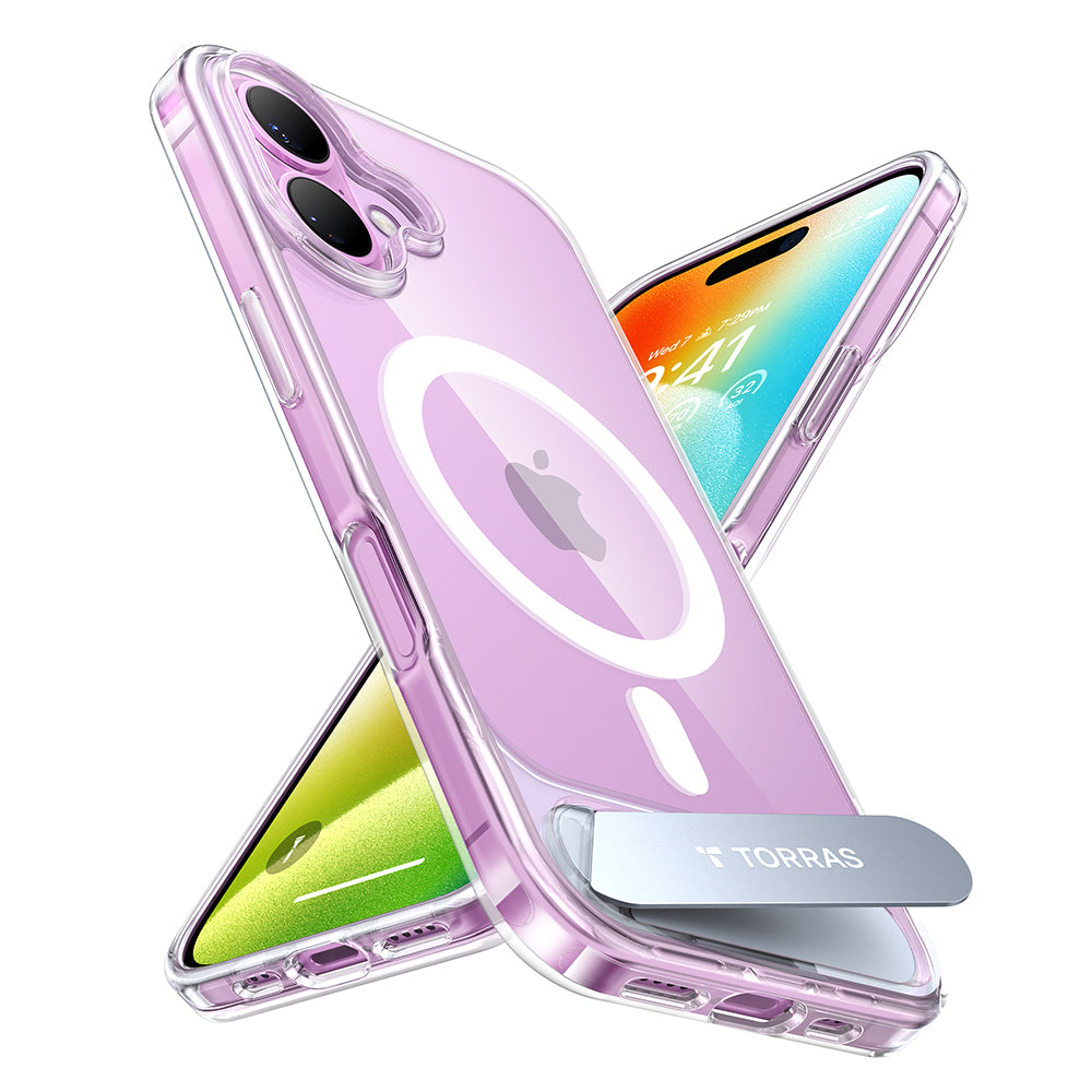 MagSafe Case for Apple iPhone 16 Plus, Torras, Pstand, Transparent