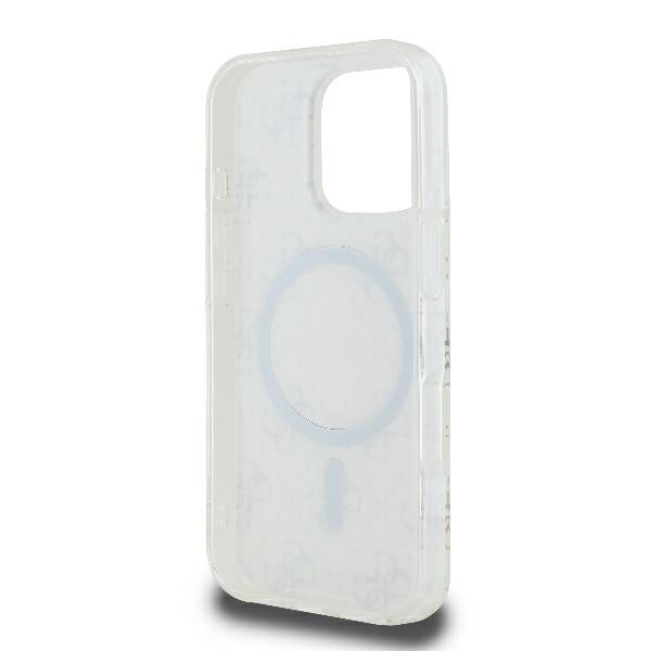 MagSafe Case for Apple iPhone 16 Pro, Guess, IML 4G Background, White