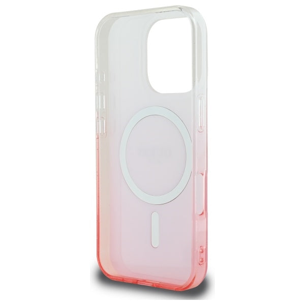 MagSafe Case for Apple iPhone 16 Pro, Guess, IML Glitter Gradient, Pink
