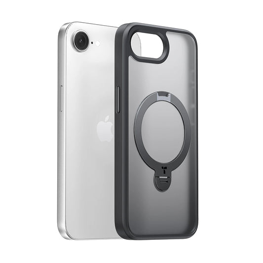 MagSafe Case for Apple iPhone 17e / 16e, Torras, Ostand Spin, Black