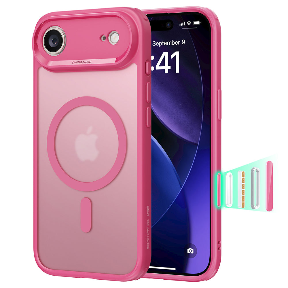 MagSafe Case for Apple iPhone 17 Air, ESR, Classic Hybrid, Satin Pink