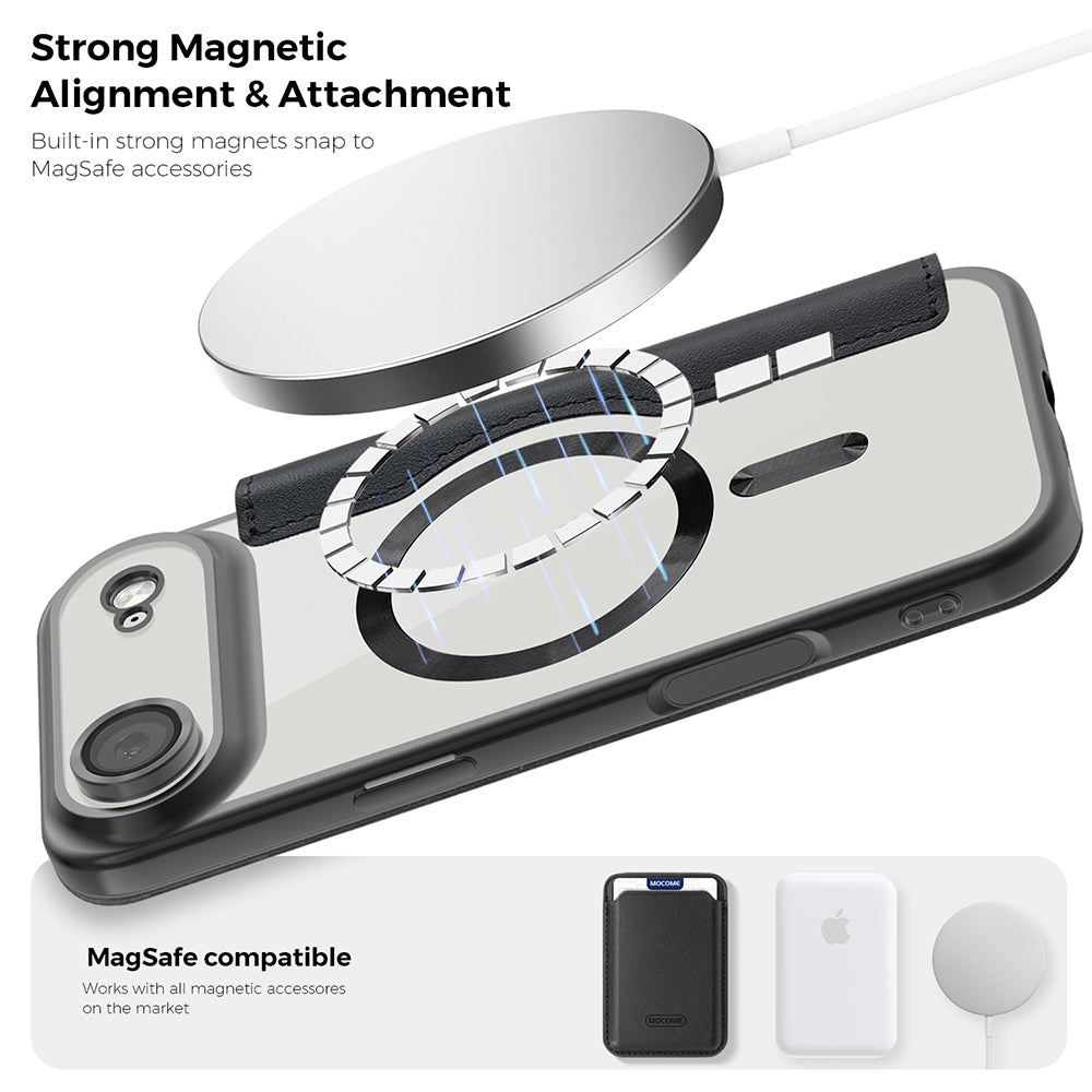 MagSafe Case for Apple iPhone 17 Air, Techsuit, SmartMag Book, Green