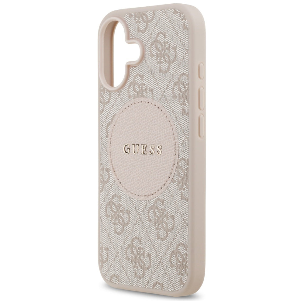 MagSafe Case for Apple iPhone 17, Guess, 4G Circle Classic Logo, Pink