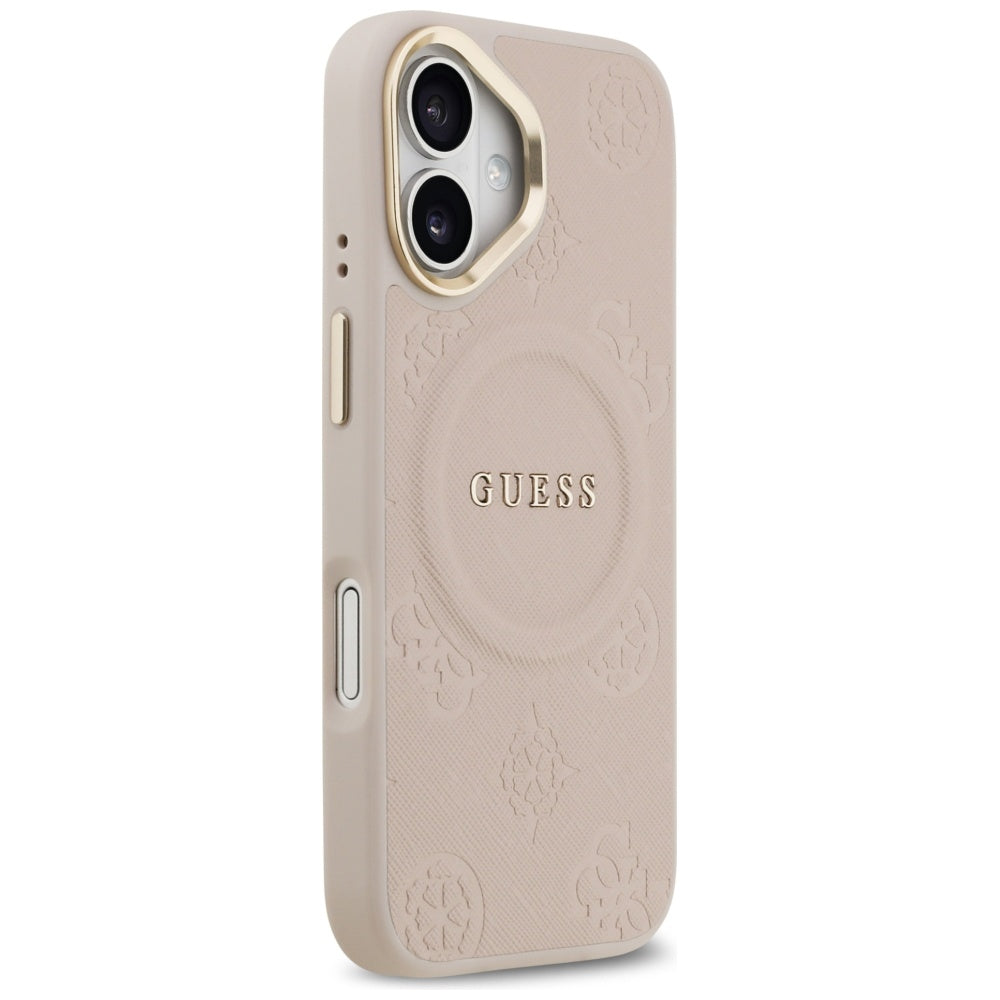 MagSafe Case for Apple iPhone 17, Guess, Peony Hot Stamp, Pink