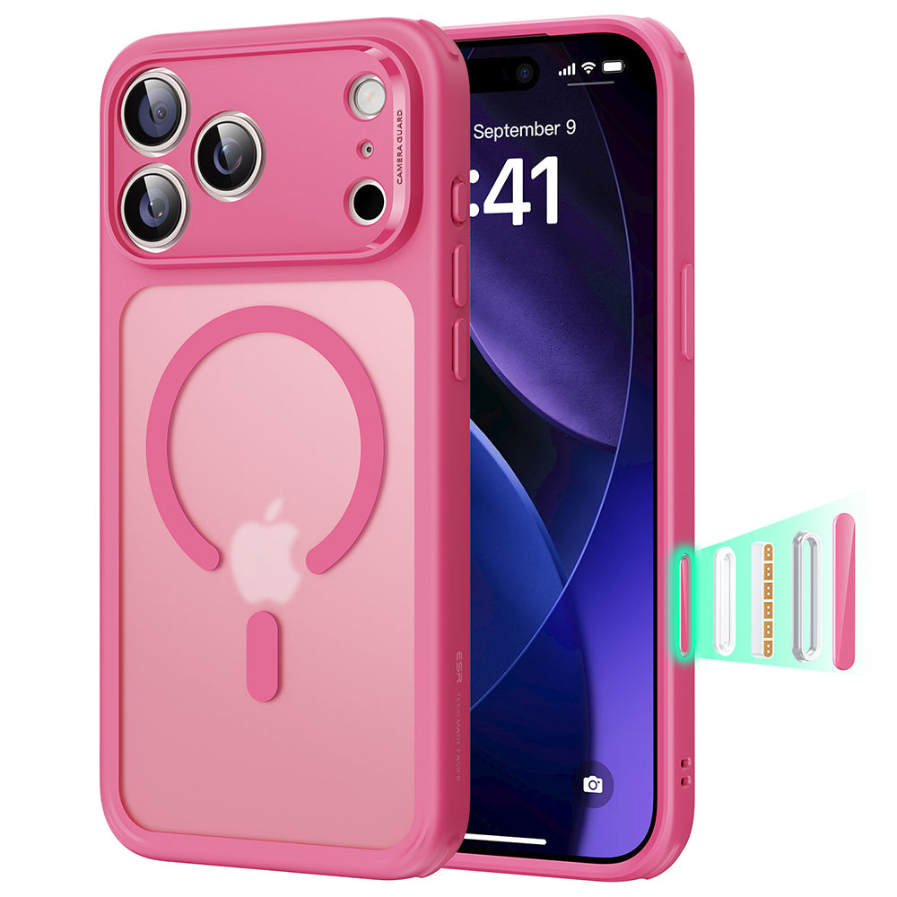 MagSafe Case for Apple iPhone 17 Pro, ESR, Classic Hybrid, Satin Pink