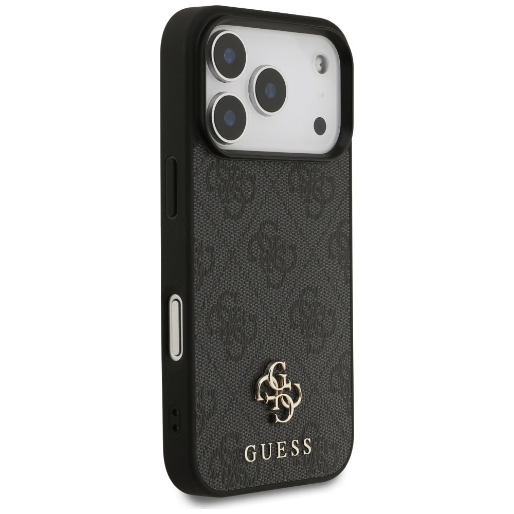 MagSafe Case for Apple iPhone 17 Pro, Guess, 4G Small and Classic Logo, Black