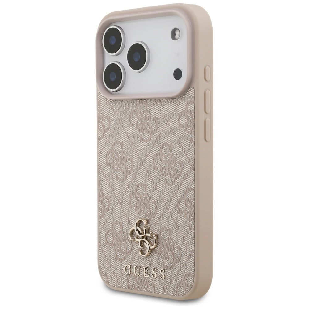 MagSafe Case for Apple iPhone 17 Pro, Guess, 4G Small and Classic Logo, Pink