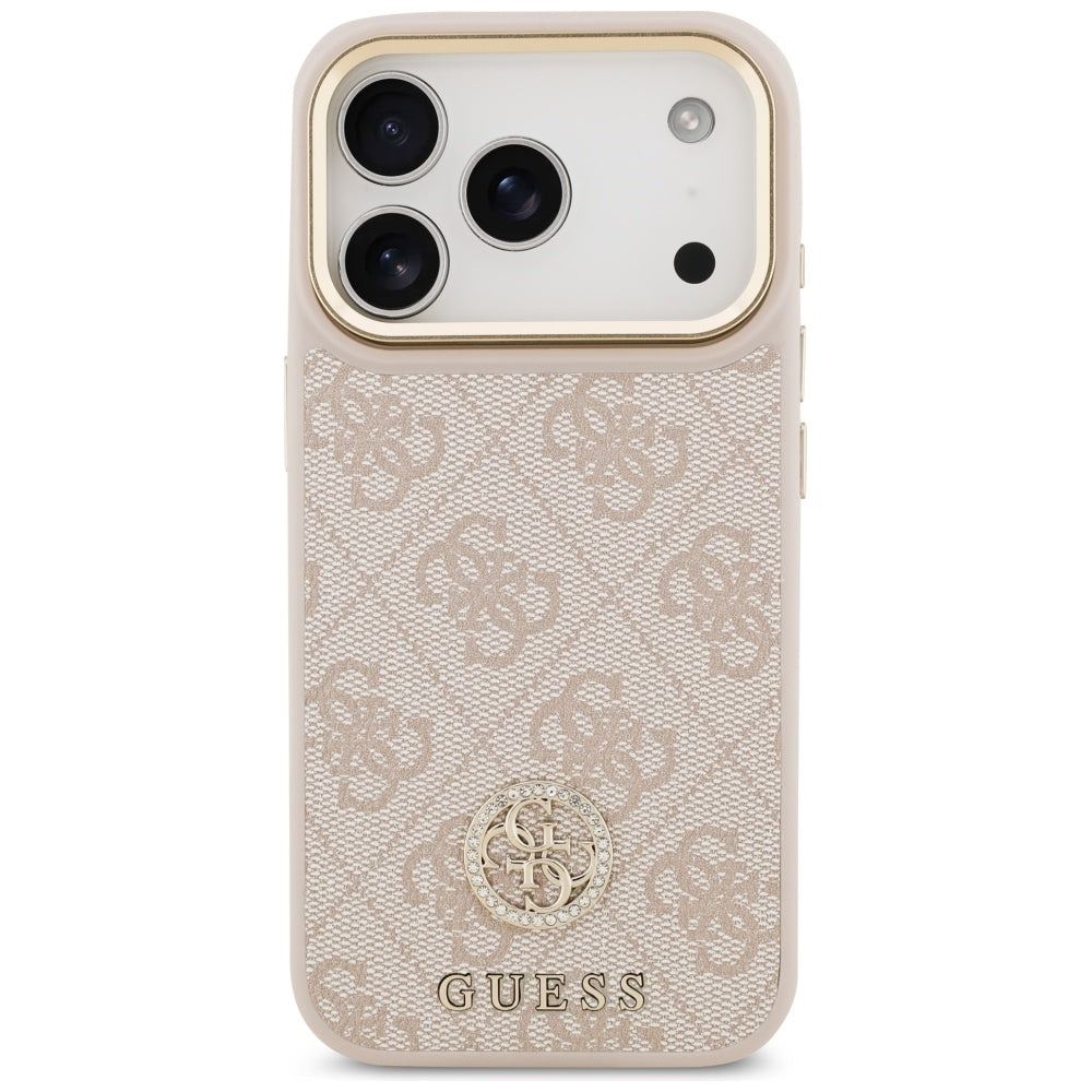 MagSafe Case for Apple iPhone 17 Pro, Guess, 4G Strass Logo, Pink