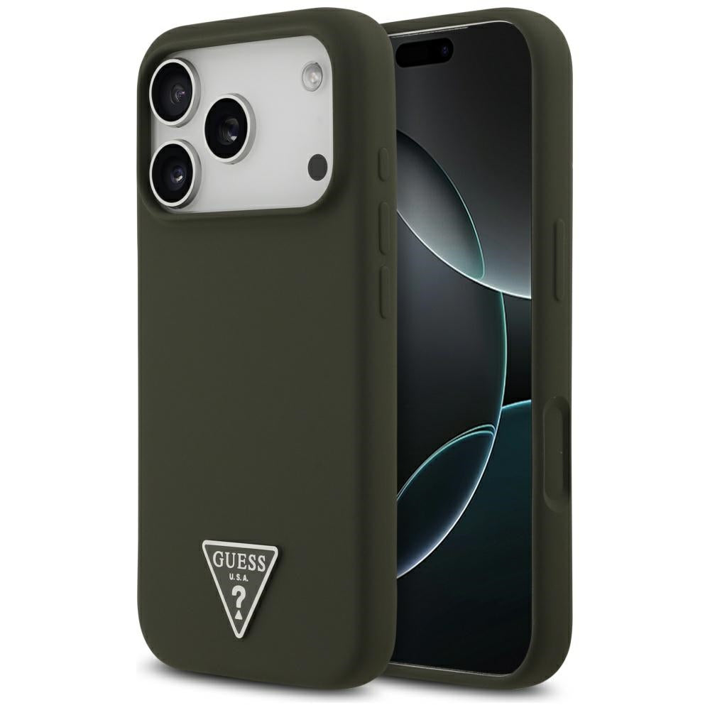 MagSafe Case for Apple iPhone 17 Pro, Guess, Triangle Logo, Khaki