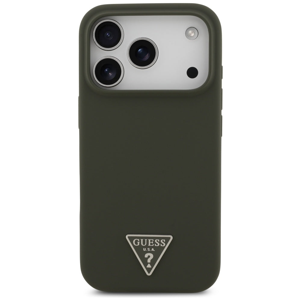 MagSafe Case for Apple iPhone 17 Pro, Guess, Triangle Logo, Khaki