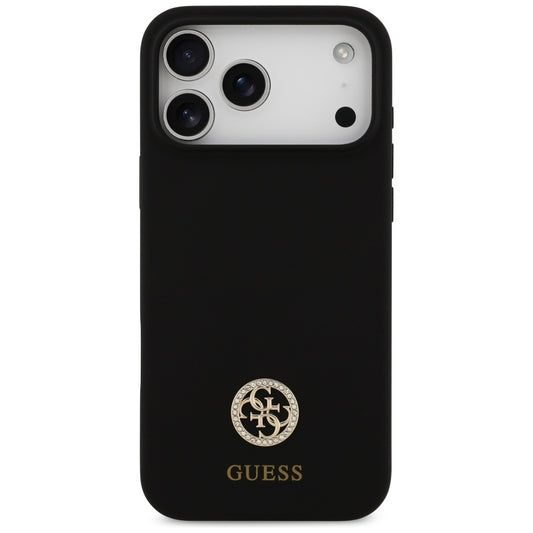 MagSafe Case for Apple iPhone 17 Pro Max, Guess, Strass 4G Logo, Black