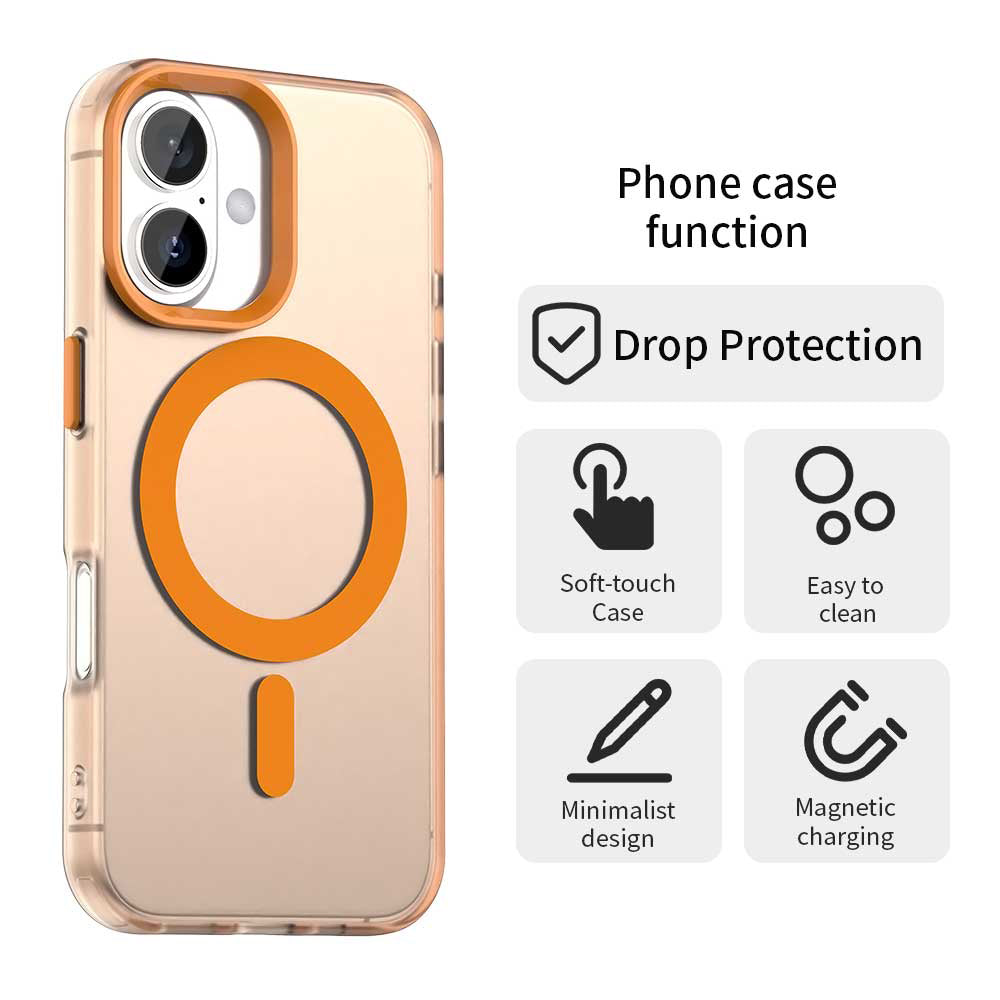 MagSafe Case for Apple iPhone 17 Pro Max, Techsuit, CandyCase, Orange