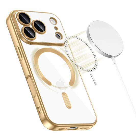 MagSafe Case for Apple iPhone 17 Pro Max, Techsuit, Luxury Crystal, Gold