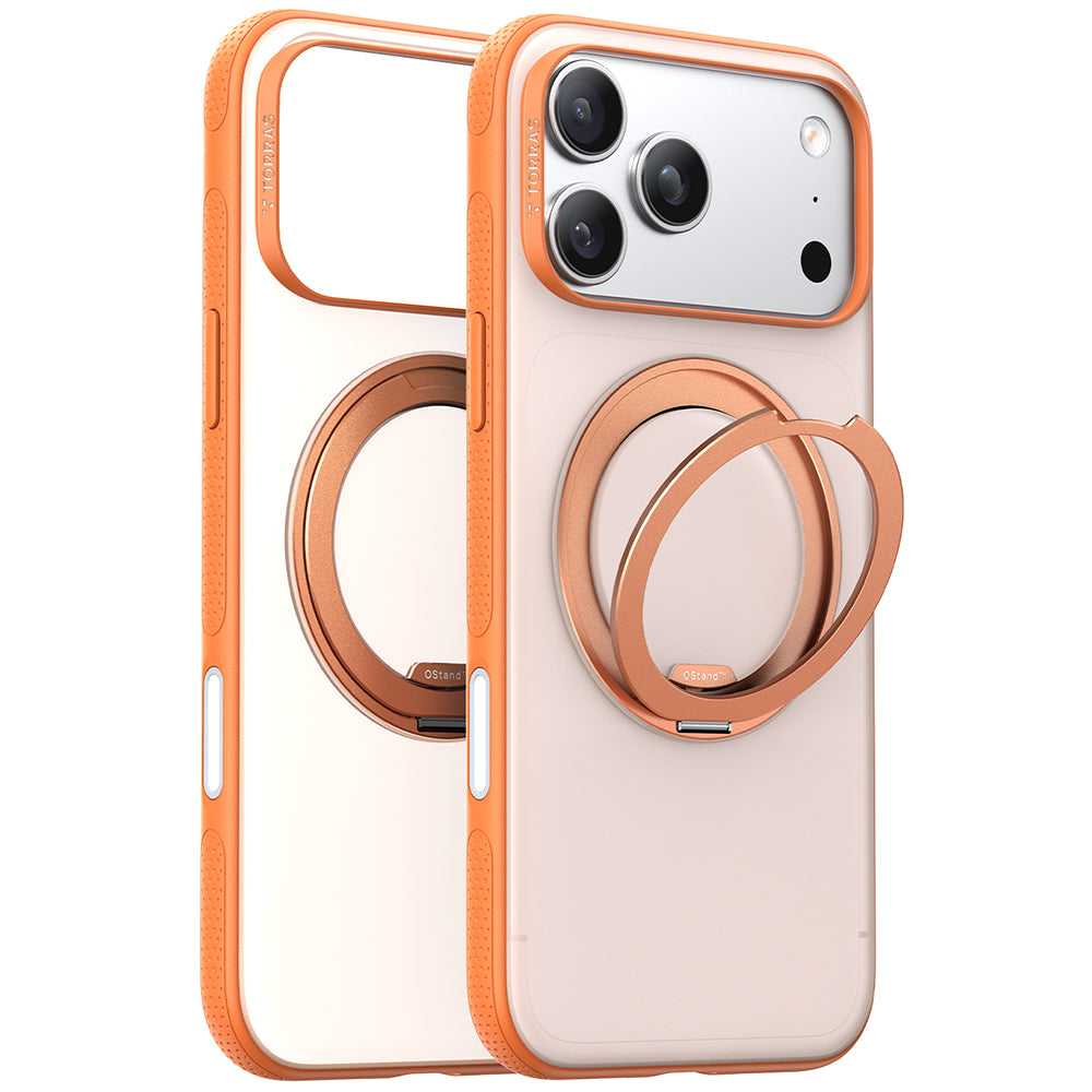 MagSafe Case for Apple iPhone 17 Pro Max, Torras, Ostand R Fitness, Orange