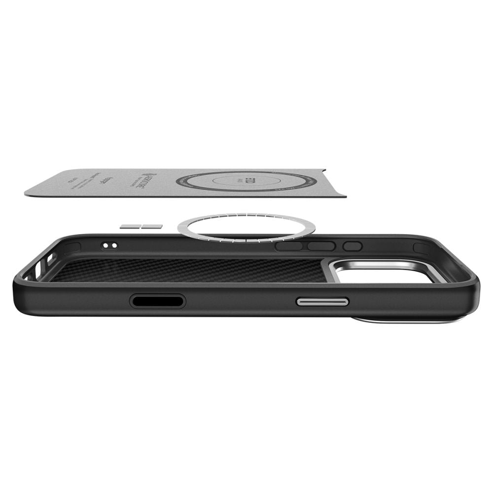 MagSafe Case for Apple iPhone 17 Pro, Spigen, Enzo Aramid T, Black Silver ACS09958
