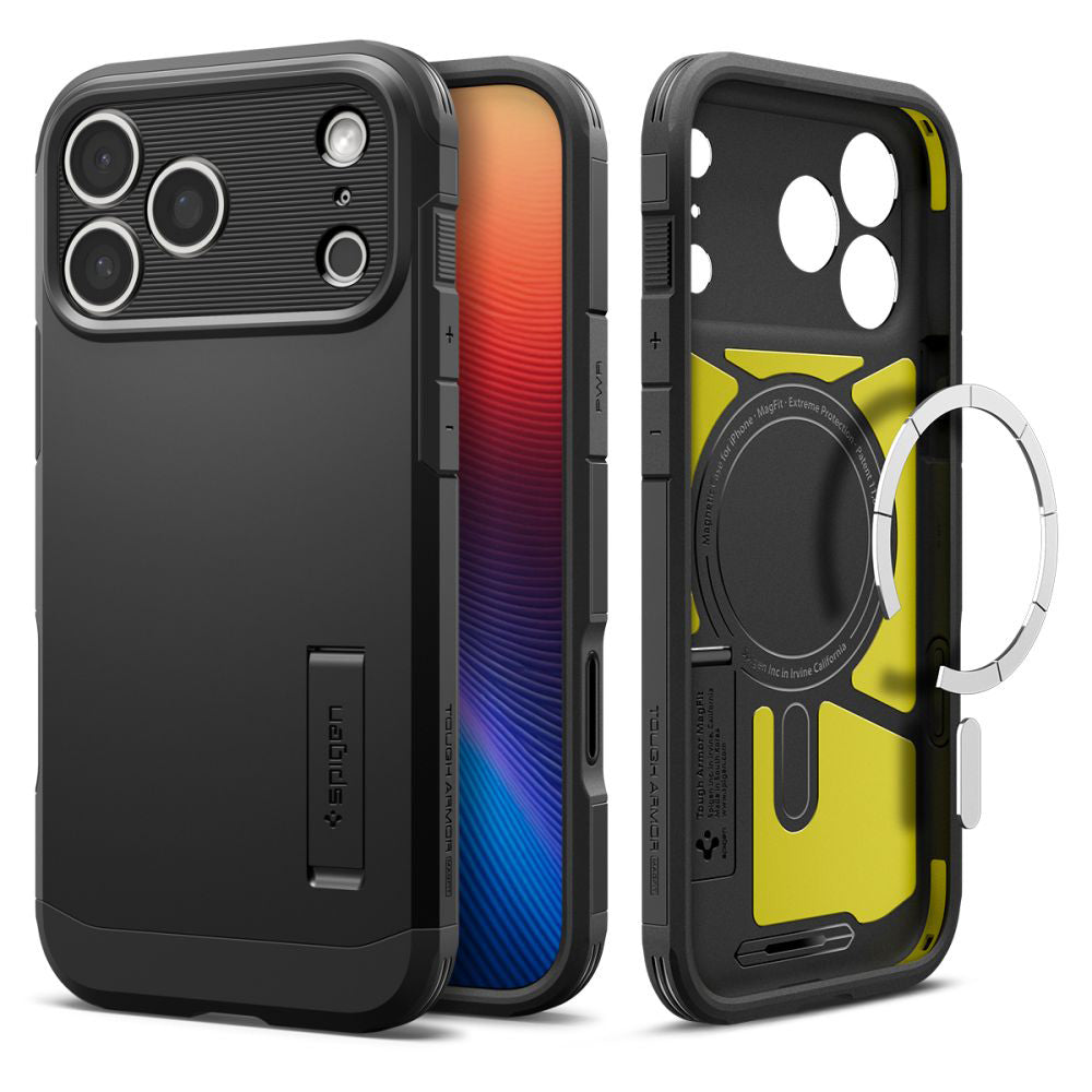MagSafe Case for Apple iPhone 17 Pro, Spigen, Tough Armor T, Black ACS10361