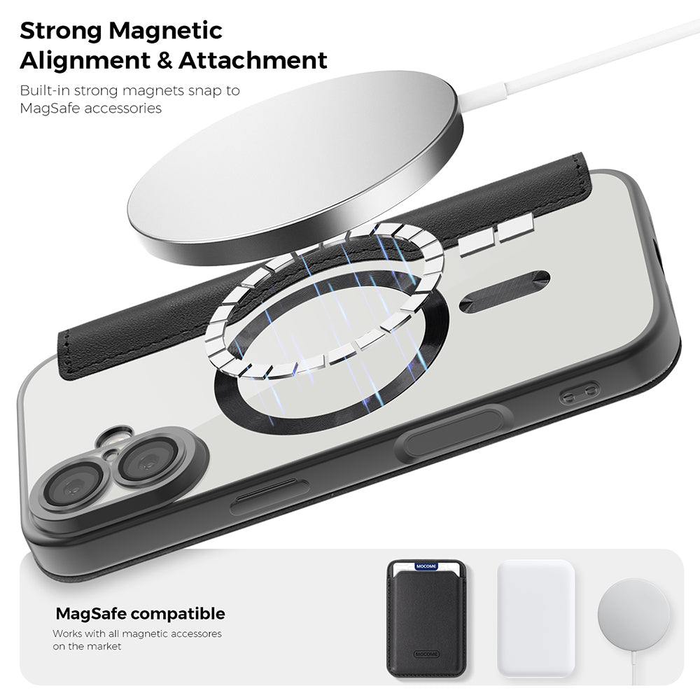 MagSafe Case for Apple iPhone 17 Pro, Techsuit, SmartMag Book, Purple