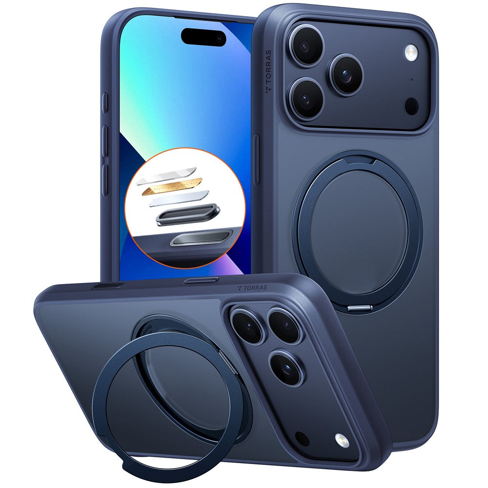 MagSafe Case for Apple iPhone 17 Pro, Torras, Ostand Pro, Navy Blue