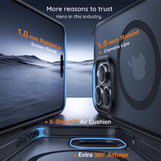 MagSafe Case for Apple iPhone 17 Pro, Torras, Pstand, Transparent